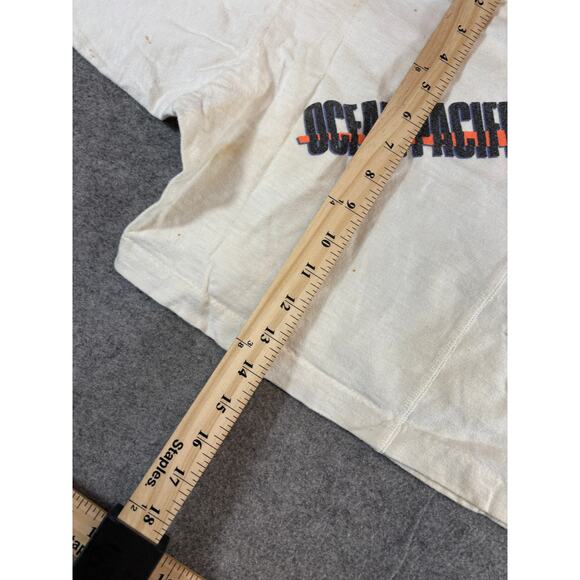 Ocean Pacific Graphic For Scientific Experiment Only Crop Top Womens Large White - Picture 6 of 14